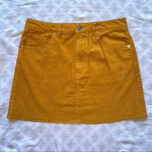 Forever 21 Mustard Corduroy Skirt